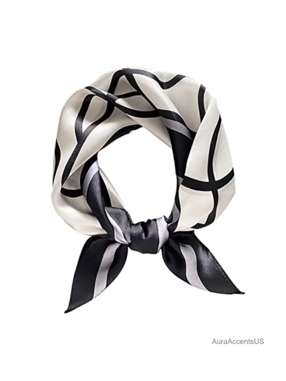 100% Real Mulberry Silk Small Square Neck Scarf Lightweight Headscarf